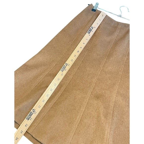 VTG Talbots Camel Hair Midi Skirt Preppy Old Money Capsule Academia 6 A Line - Picture 6 of 13